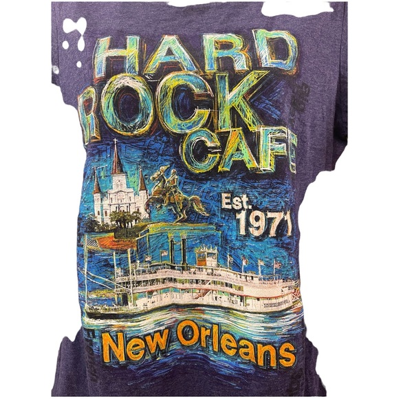 HARD ROCK CAFE T-Shirt New Orleans Limited Edition Women Fitted Size Large - Picture 3 of 7